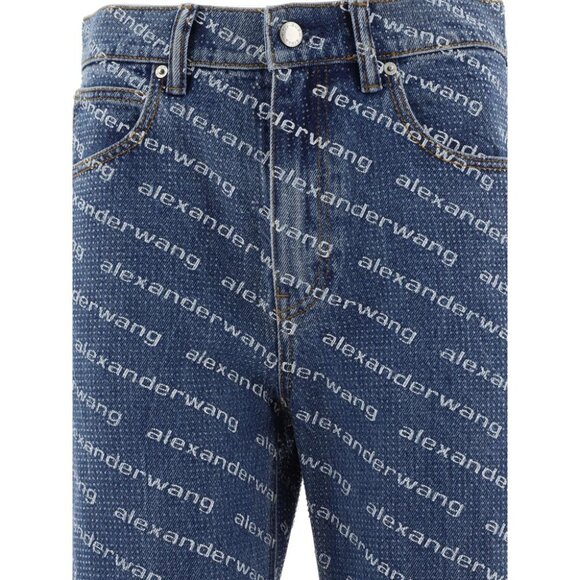 Alexander Wang Jeans With Logo Crystal Hotfix tag size 29 Women - Picture 3 of 4